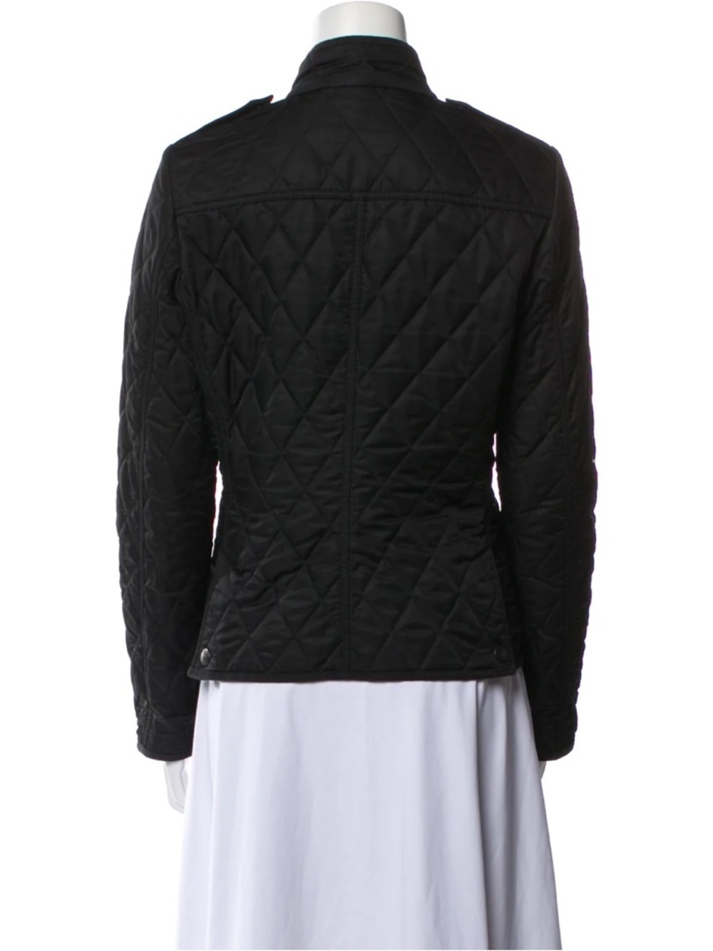 100% Authentic Burberry Brit Black Quilted Zip-Front Puffer Jacket - Picture 3 of 3